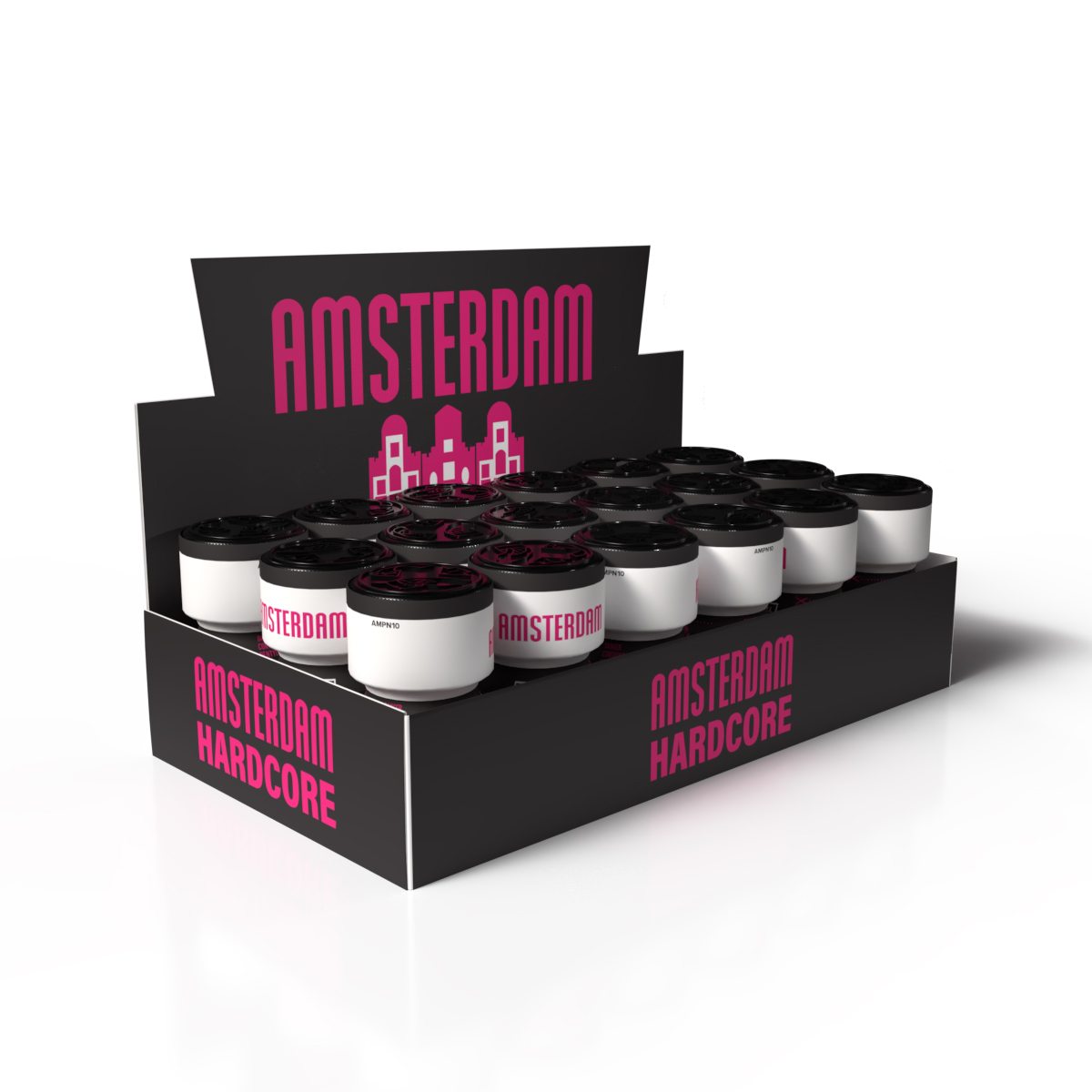 Expositor Amsterdam Hardcore — bandeja 18 unidades