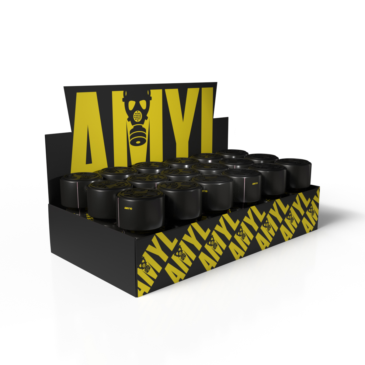 Expositor Amyl — bandeja 18 unidades