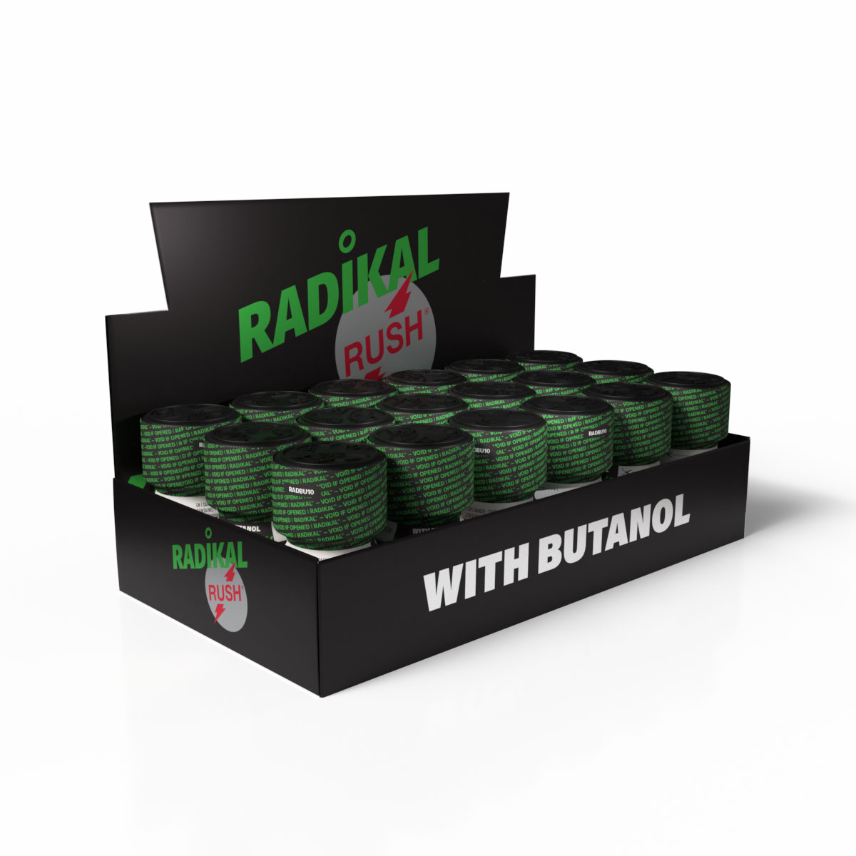 Présentoir Radikal Rush With Butanol — tray 18 pièces