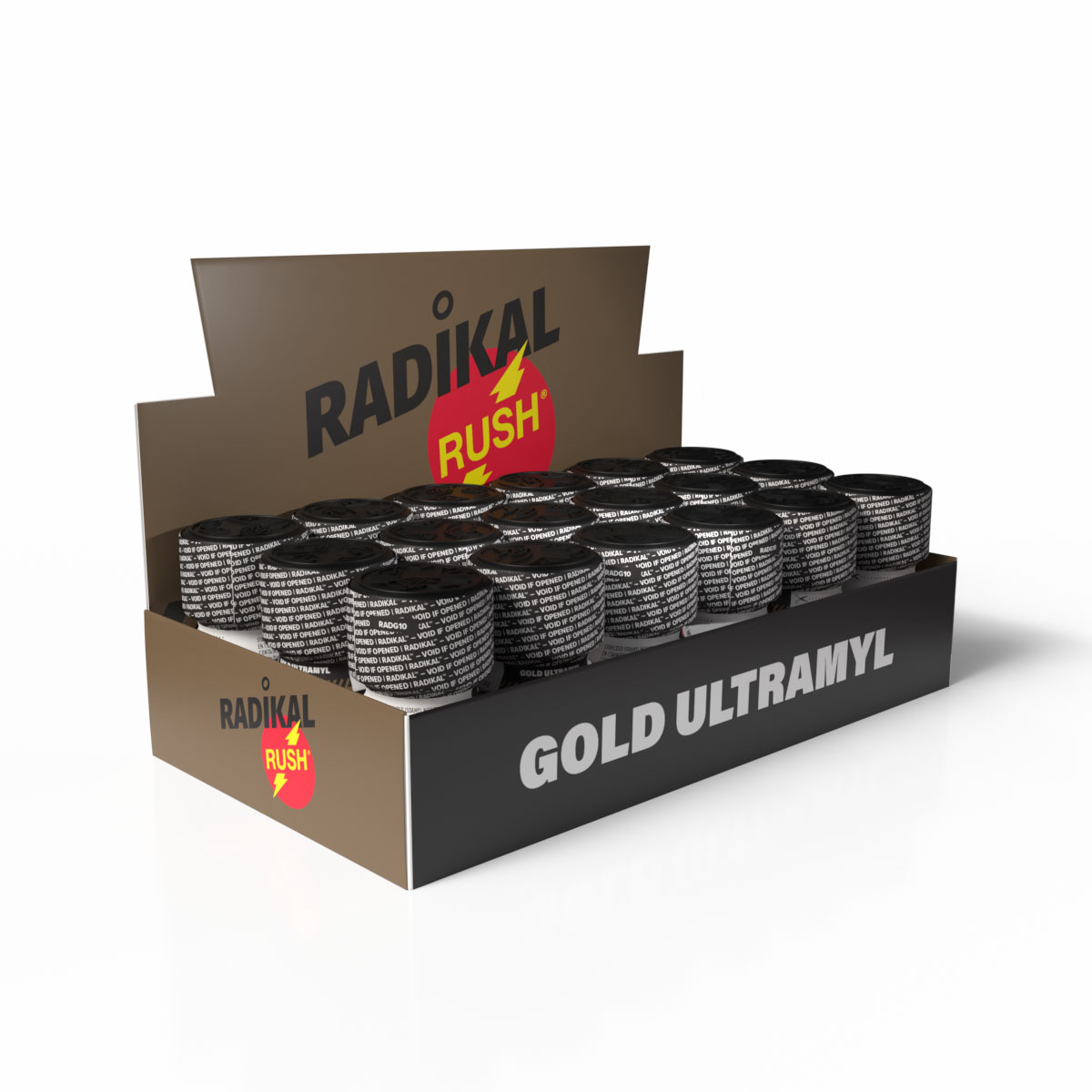 Présentoir Radikal Rush Gold Ultramyl — tray 18 pièces