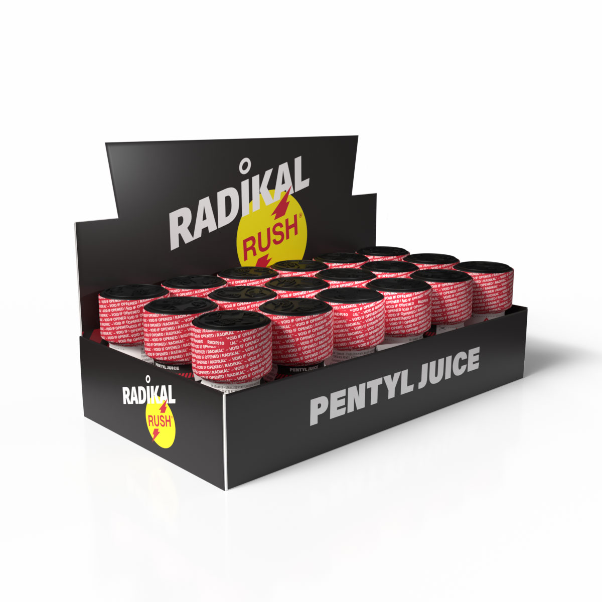 Présentoir Radikal Rush Pentyl Juice — tray 18 pièces
