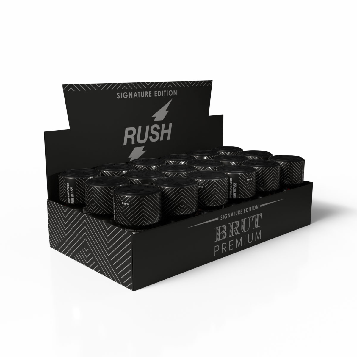 Expositor Rush Brut Premium — bandeja 18 unidades